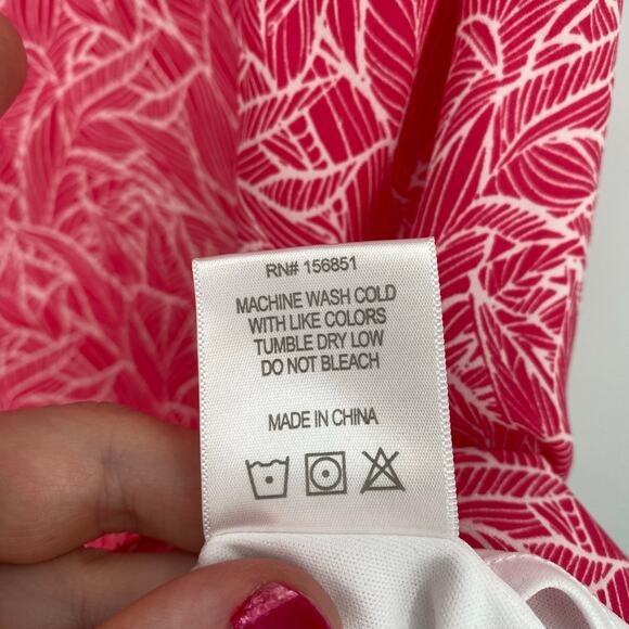 Lauren James Women's Pink & White Floral Halter Daisy Mini Swing Dress Sz Medium - Picture 12 of 12